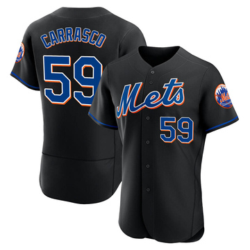 Carlos Carrasco Men's Authentic New York Mets Black 2022 Alternate Jersey