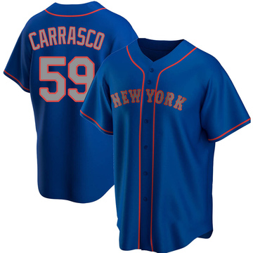 Carlos Carrasco Men's Replica New York Mets Royal Alternate Road Jersey