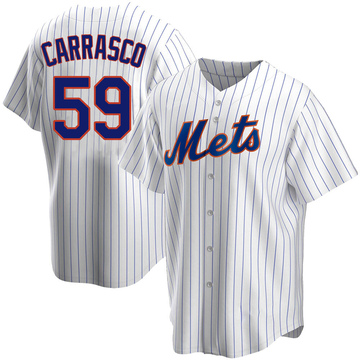 Carlos Carrasco Men's Replica New York Mets White Home Jersey