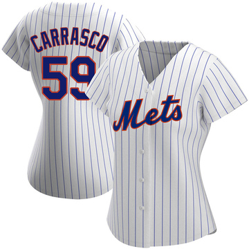 Carlos Carrasco Women's Replica New York Mets White Home Jersey