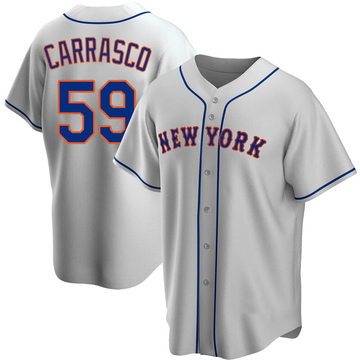 Carlos Carrasco Youth Replica New York Mets Gray Road Jersey