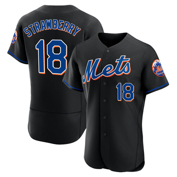Darryl Strawberry Men's Authentic New York Mets Black 2022 Alternate Jersey