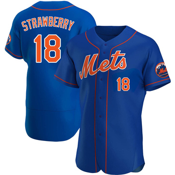 Darryl Strawberry Men's Authentic New York Mets Royal Alternate Jersey