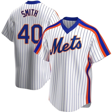 Drew Smith Men's Replica New York Mets White Home Cooperstown Collection Jersey