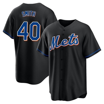Drew Smith Youth Replica New York Mets Black 2022 Alternate Jersey