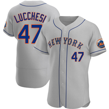 Joey Lucchesi Men's Authentic New York Mets Gray Road Jersey