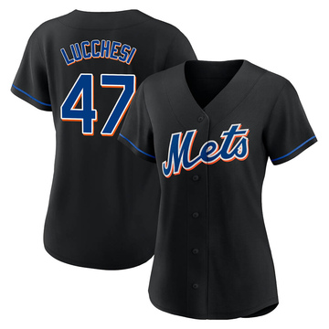 Joey Lucchesi Women's Authentic New York Mets Black 2022 Alternate Jersey